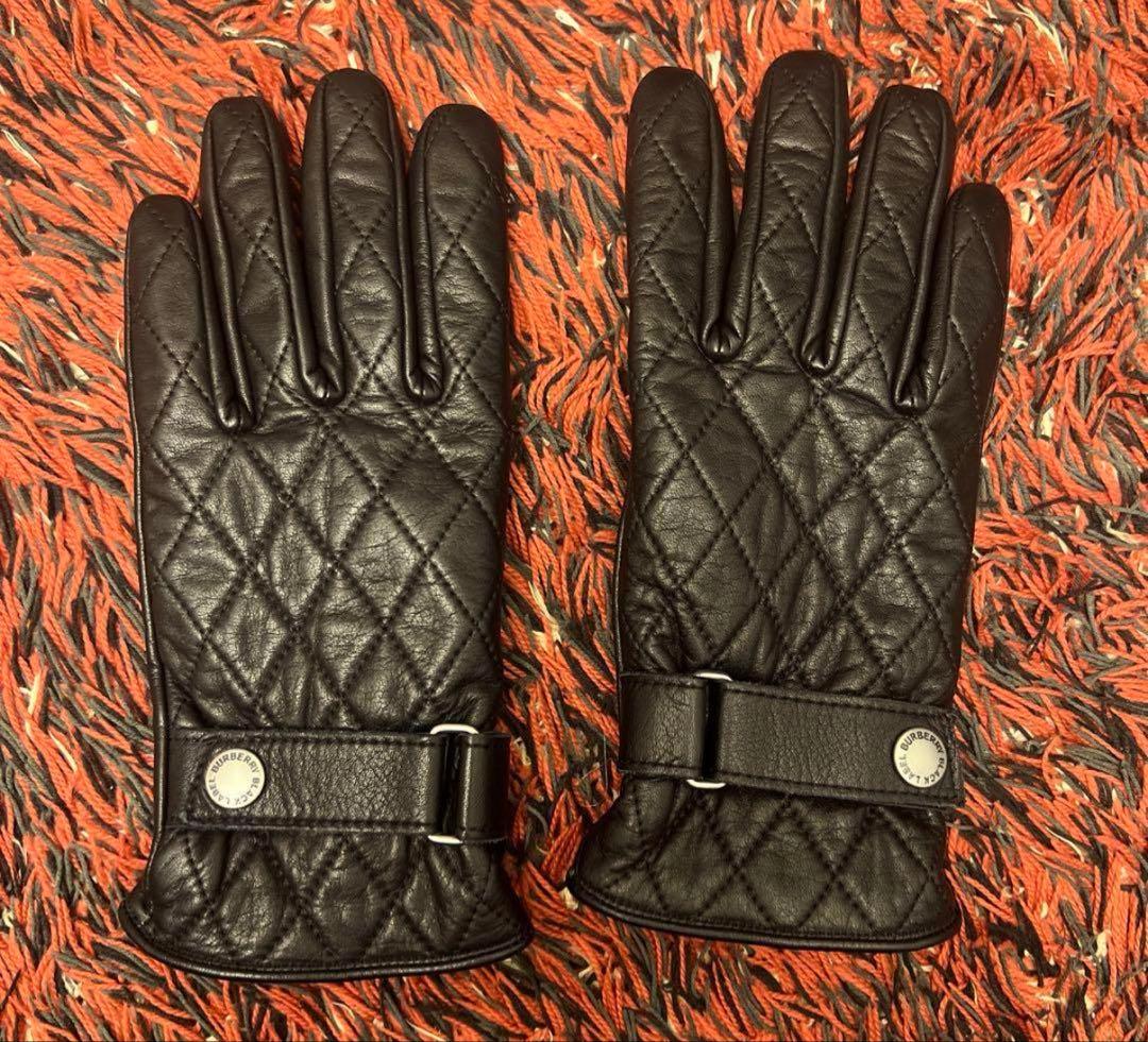 こ*つ様 美品　バーバリー BURBERRY ブラックレーベル レザー 手袋 革
