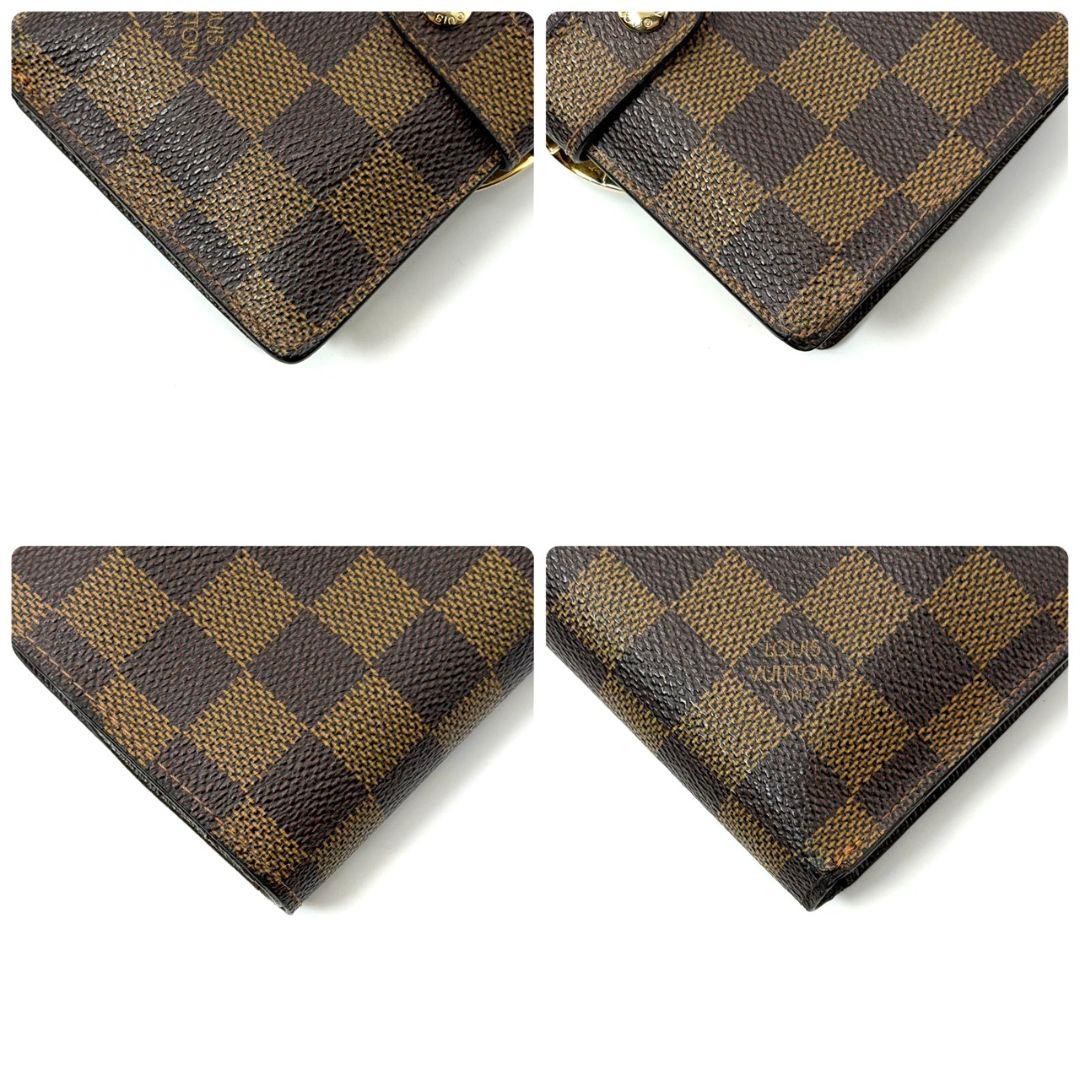 良品. ルイヴィトン ダミエ エベヌ ポルトモネ ビエ ヴィエノワ 財布 がま口