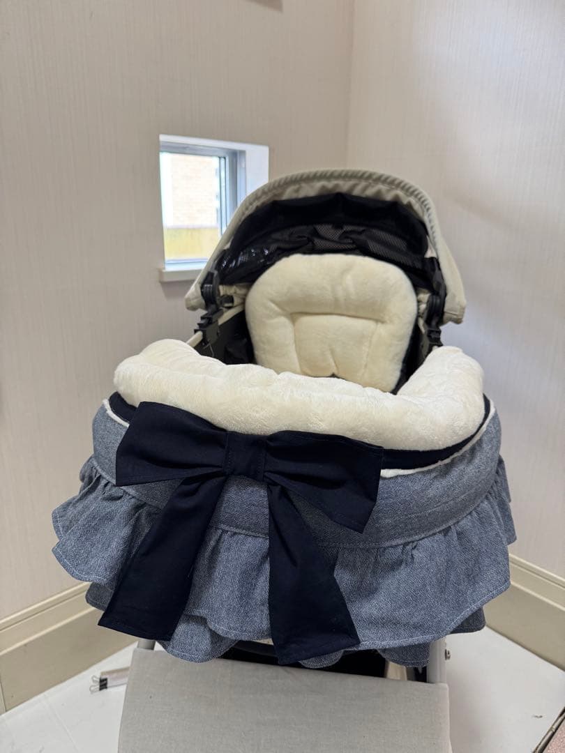 4点set リボン　コンフォーター　カートクッション　あごおき