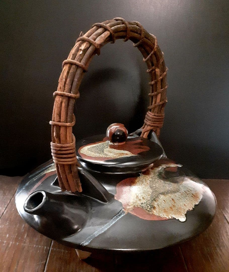 薩摩焼　薩摩溶岩焼　平土瓶　銚子　急須　酒次　酒器　【大形土瓶