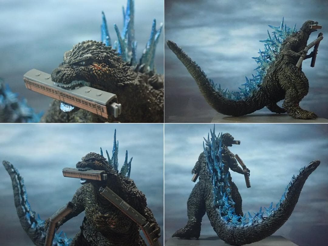 電車・震電付！一番くじ ゴジラ−1.0 A賞を背びれ発光イメ－ジへ再塗装 元箱有