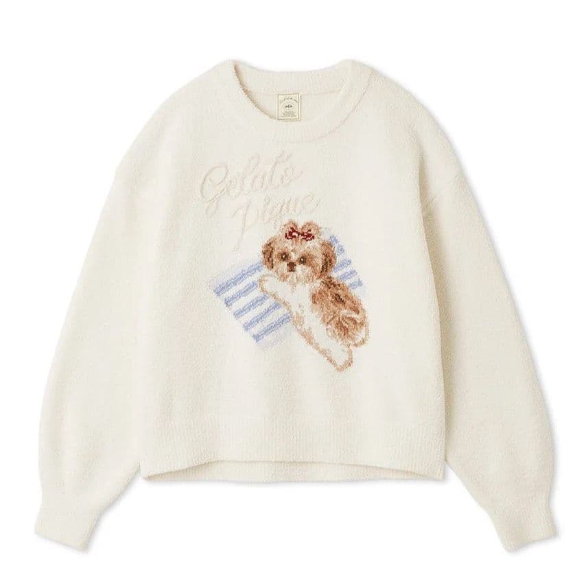 新品♥️ジェラートピケ シーズージャガードプルオーバー OWHT　ジェラピケ