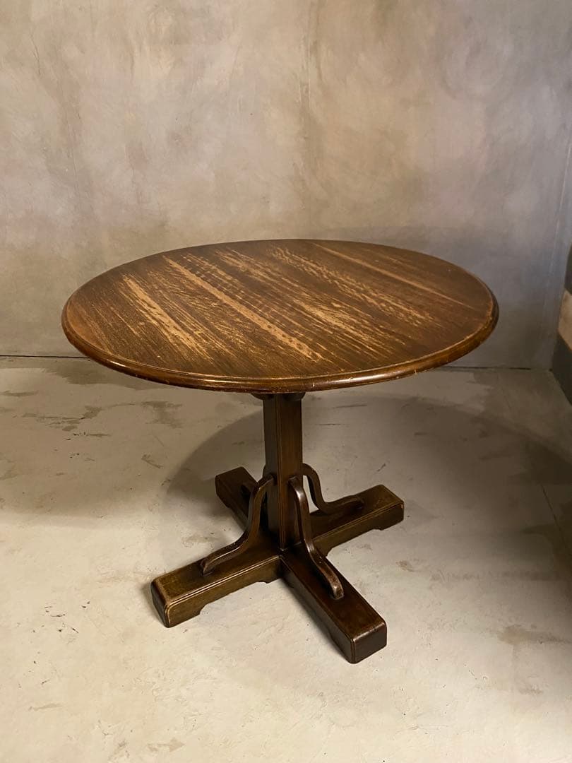 【東京都内23区配送無料】イギリス　アンティーク　88cm ダイニング　テーブル