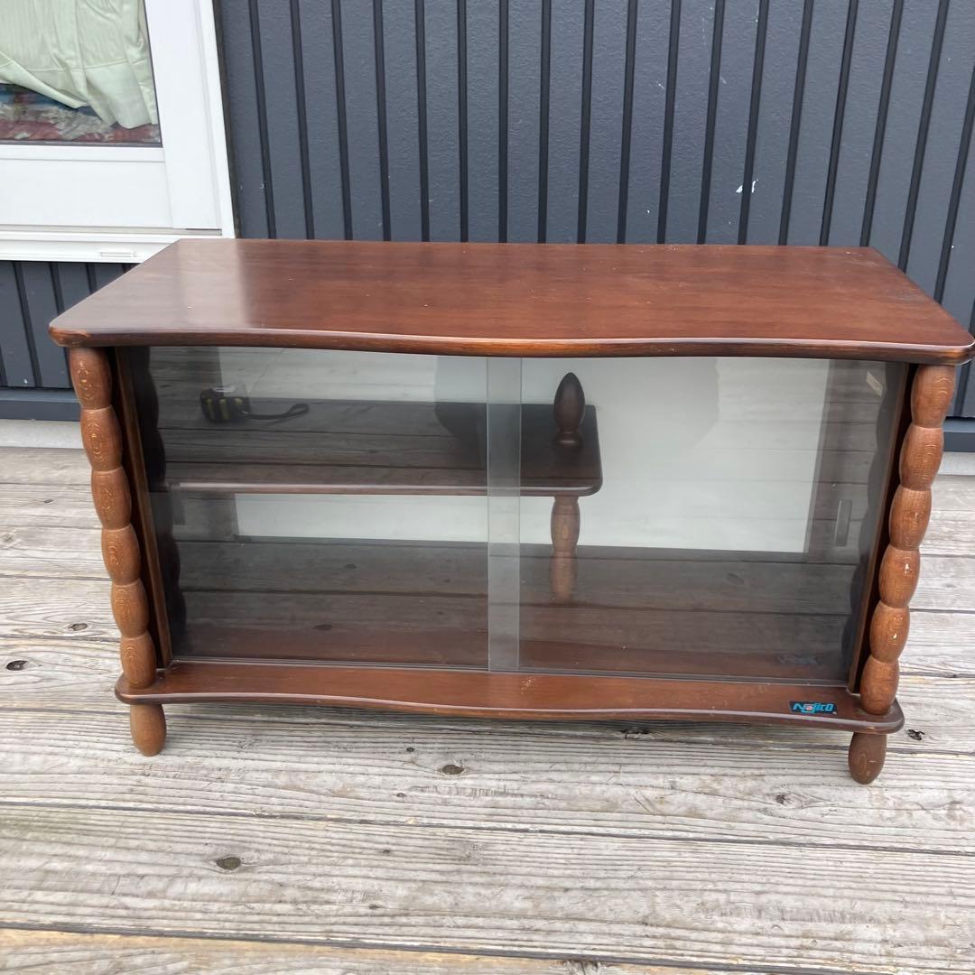 昭和レトロ ナジコ ミッドセンチュリー 古家具 飾り棚 サイドボード ガラス戸