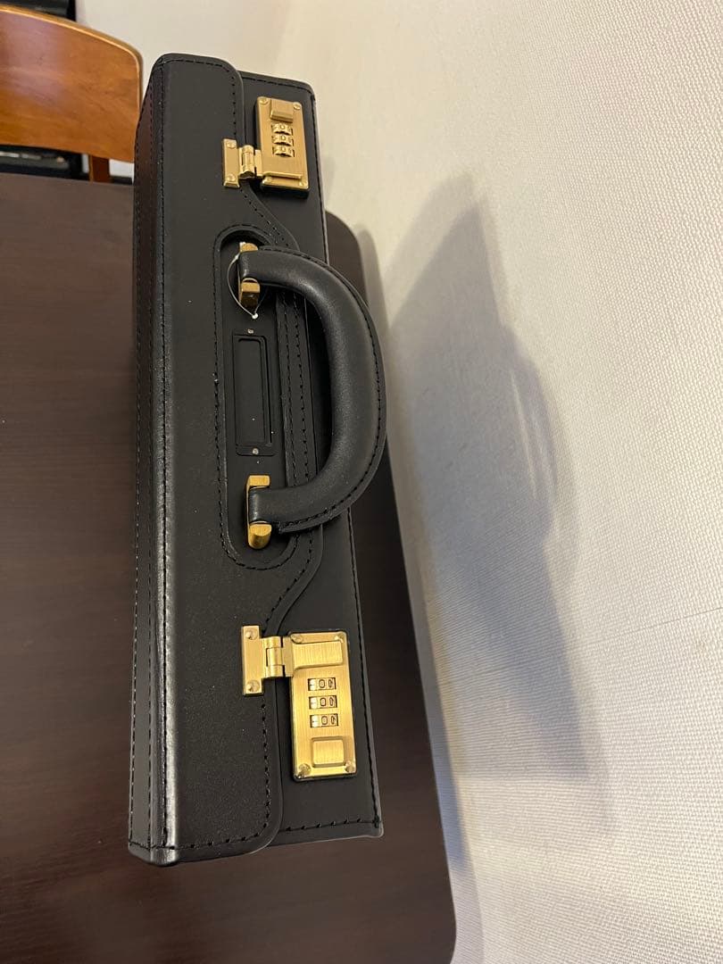 【匿名配送】新品在来線車掌用黒本革キャリーケースダイヤルロック付きヨウジヤマモト