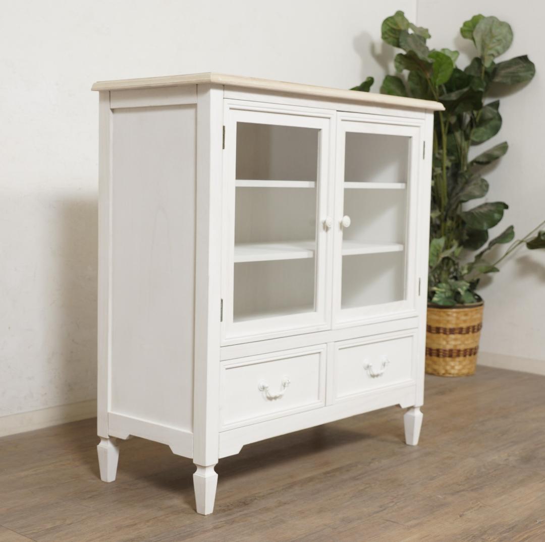 masha　アンティーク調　キャビネット　食器棚　シャビー