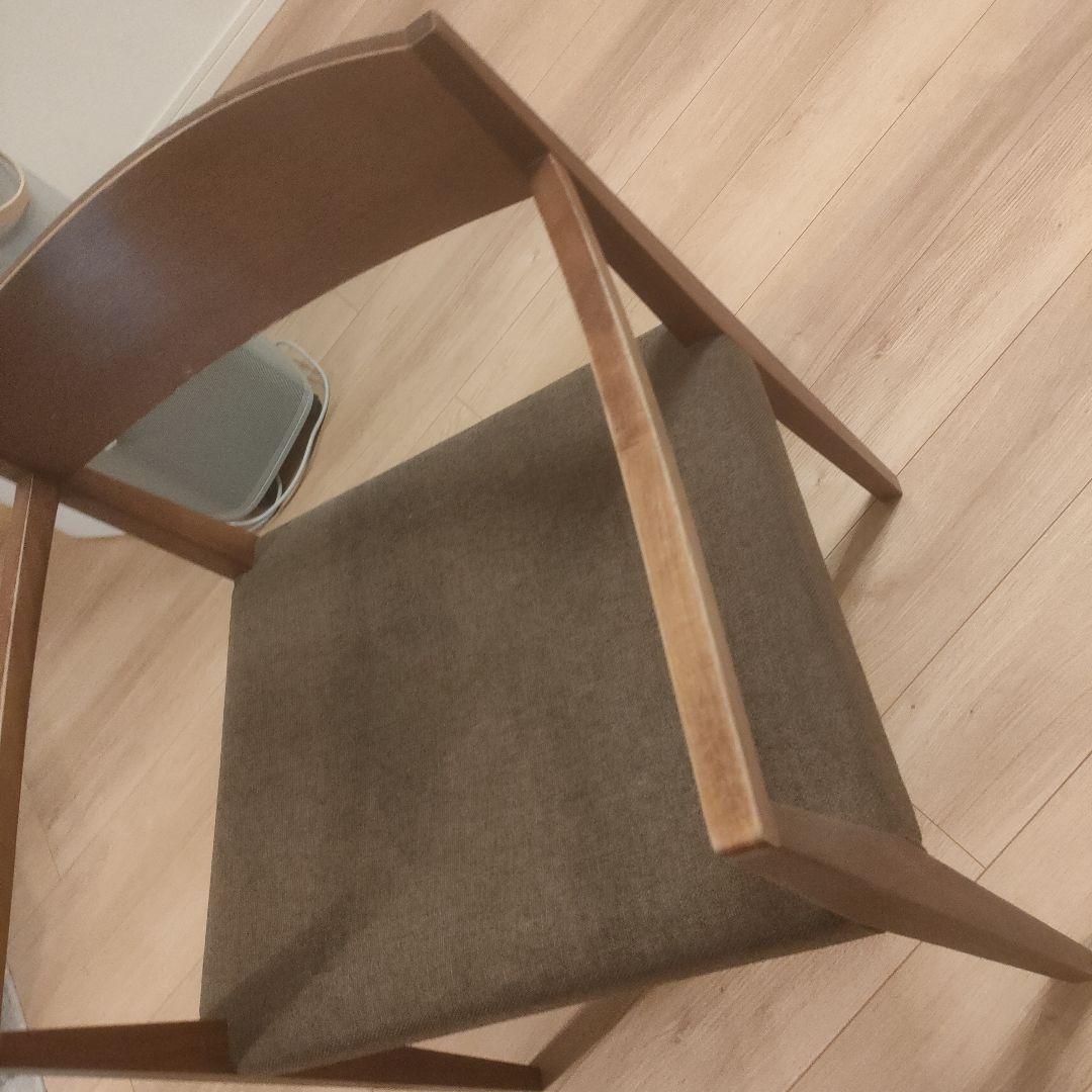 木製アームチェア ブラウン　アルフレックス