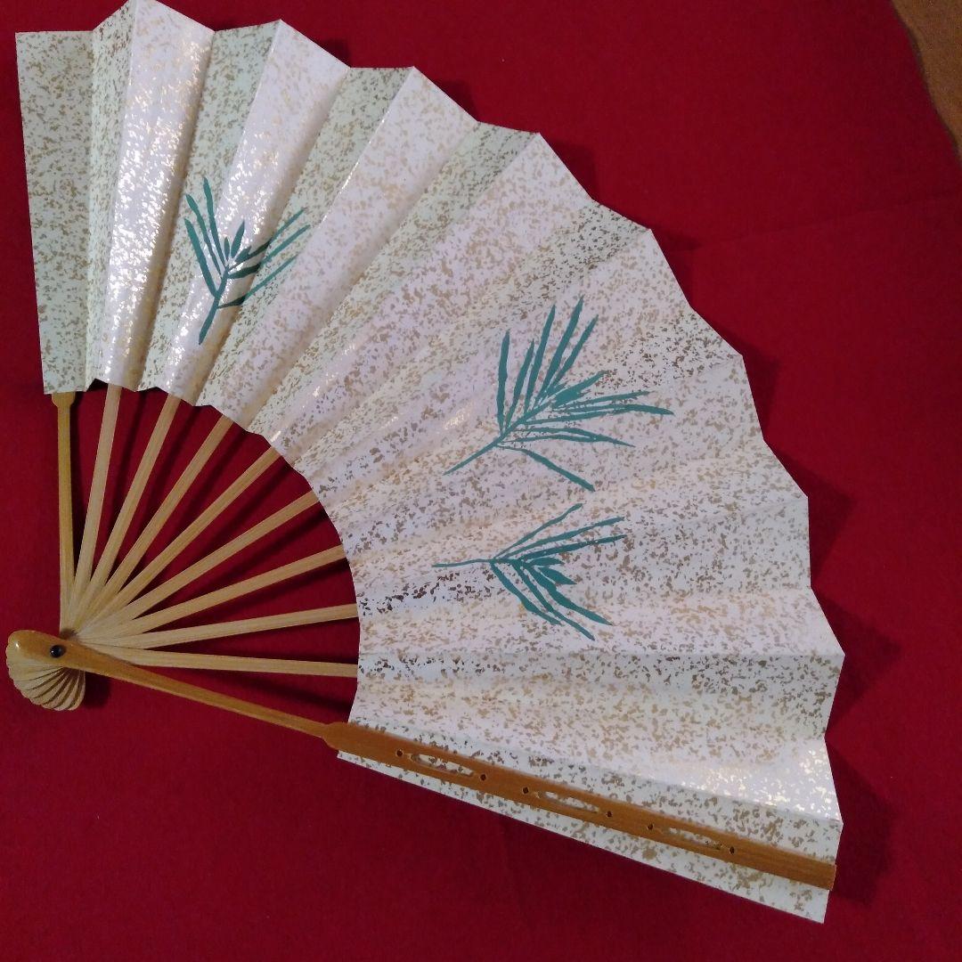 京都十松屋福井扇鋪製　鶴図柄御舞扇