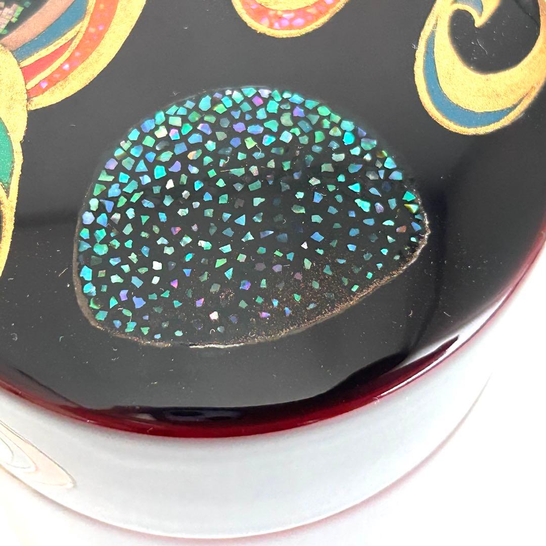 【美品.希少】漆器　茶筒　茶器　茶道具　木製　漆塗り　蒔絵　螺鈿 伝統工芸