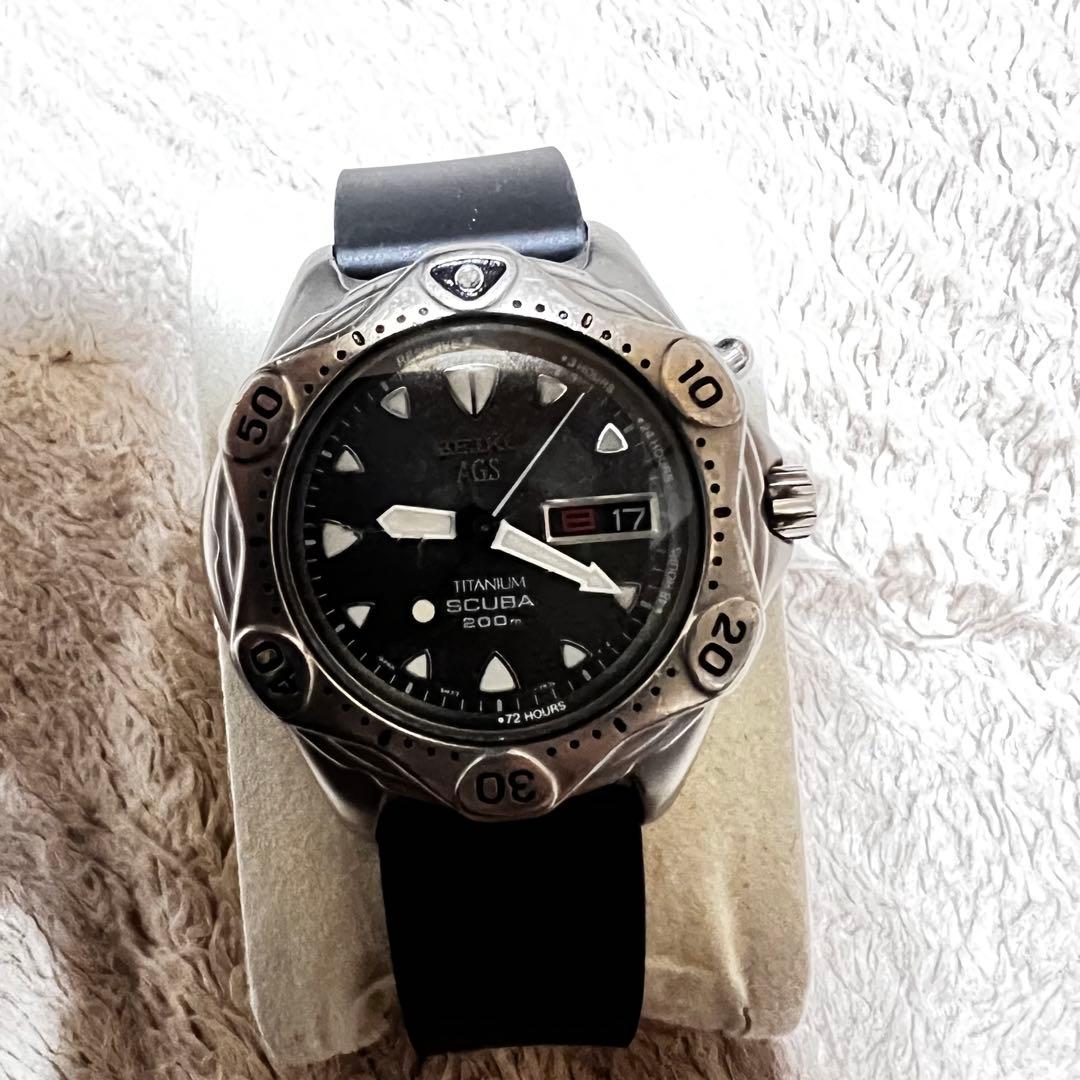 ビンテージ品美品稼働　スキューバ　クォーツダイバー