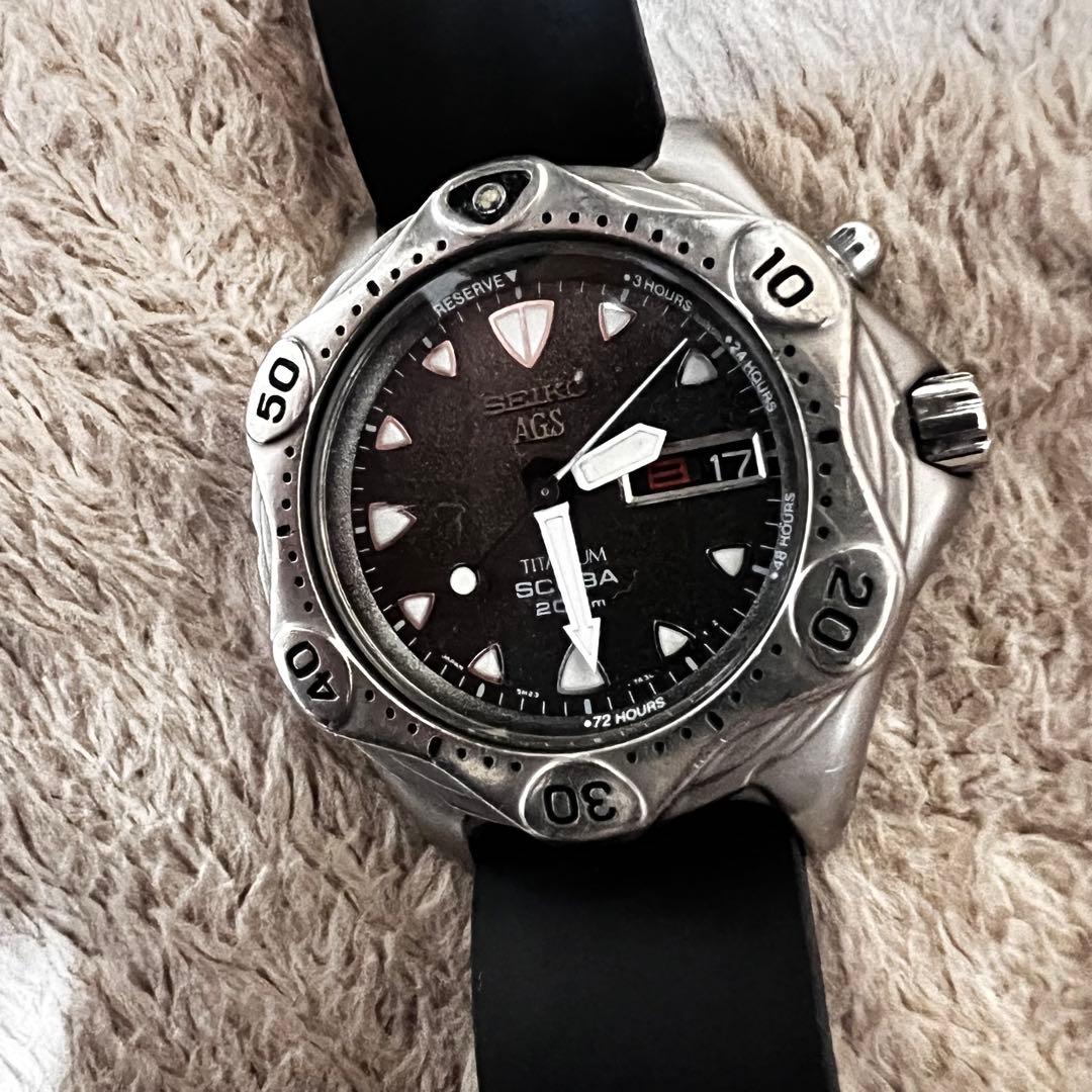 ビンテージ品美品稼働　スキューバ　クォーツダイバー