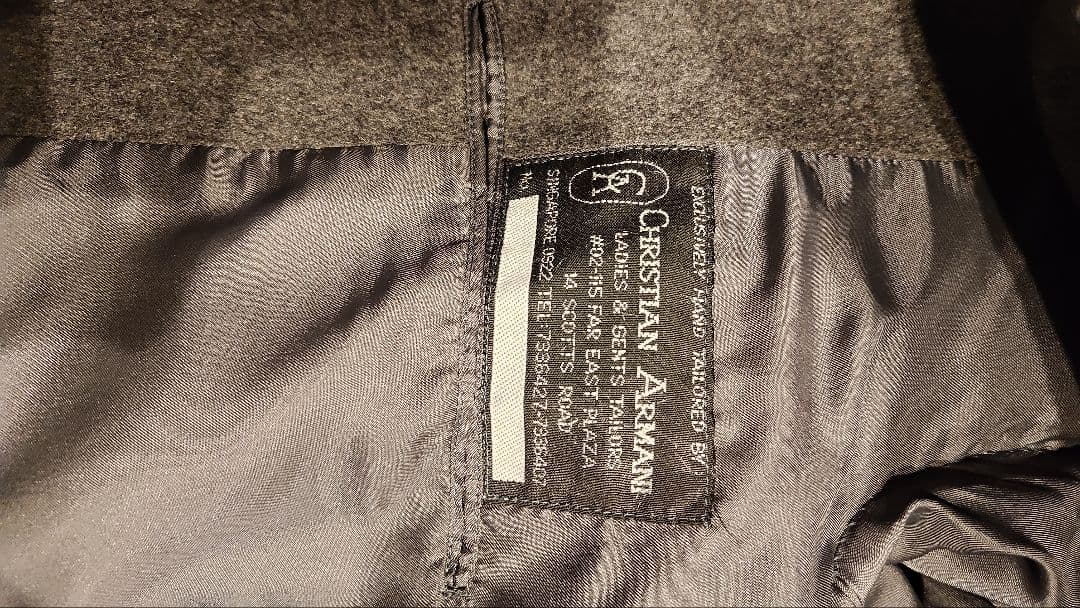 クリスチャン・アルマーニ カシミヤコート Lサイズ グレー