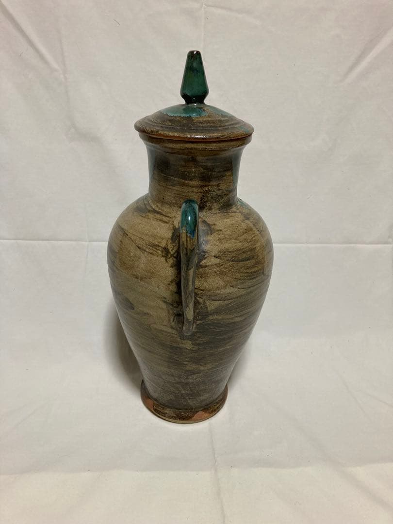 上野焼　蓋付き　壺　花瓶　伝統工芸品