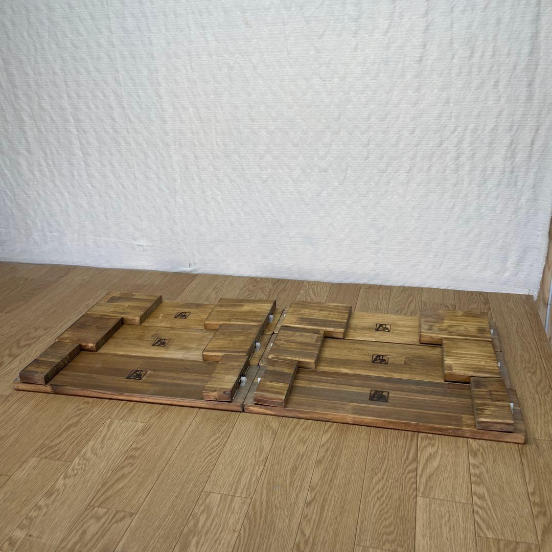 【6点セット】ディスプレイ台 折りたたみコの字ラック ダークウォルナット