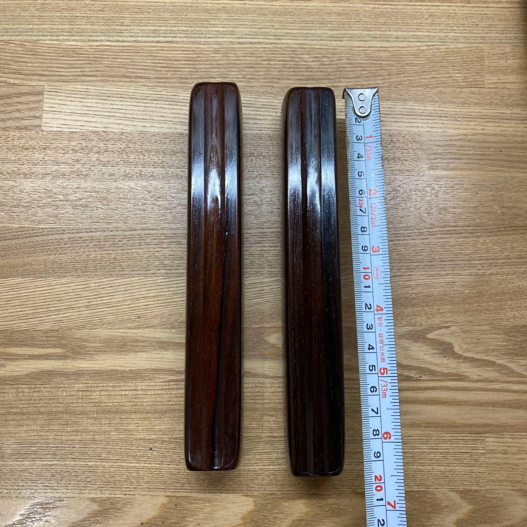 拍子木　紫檀　６.５寸(19.5cm)