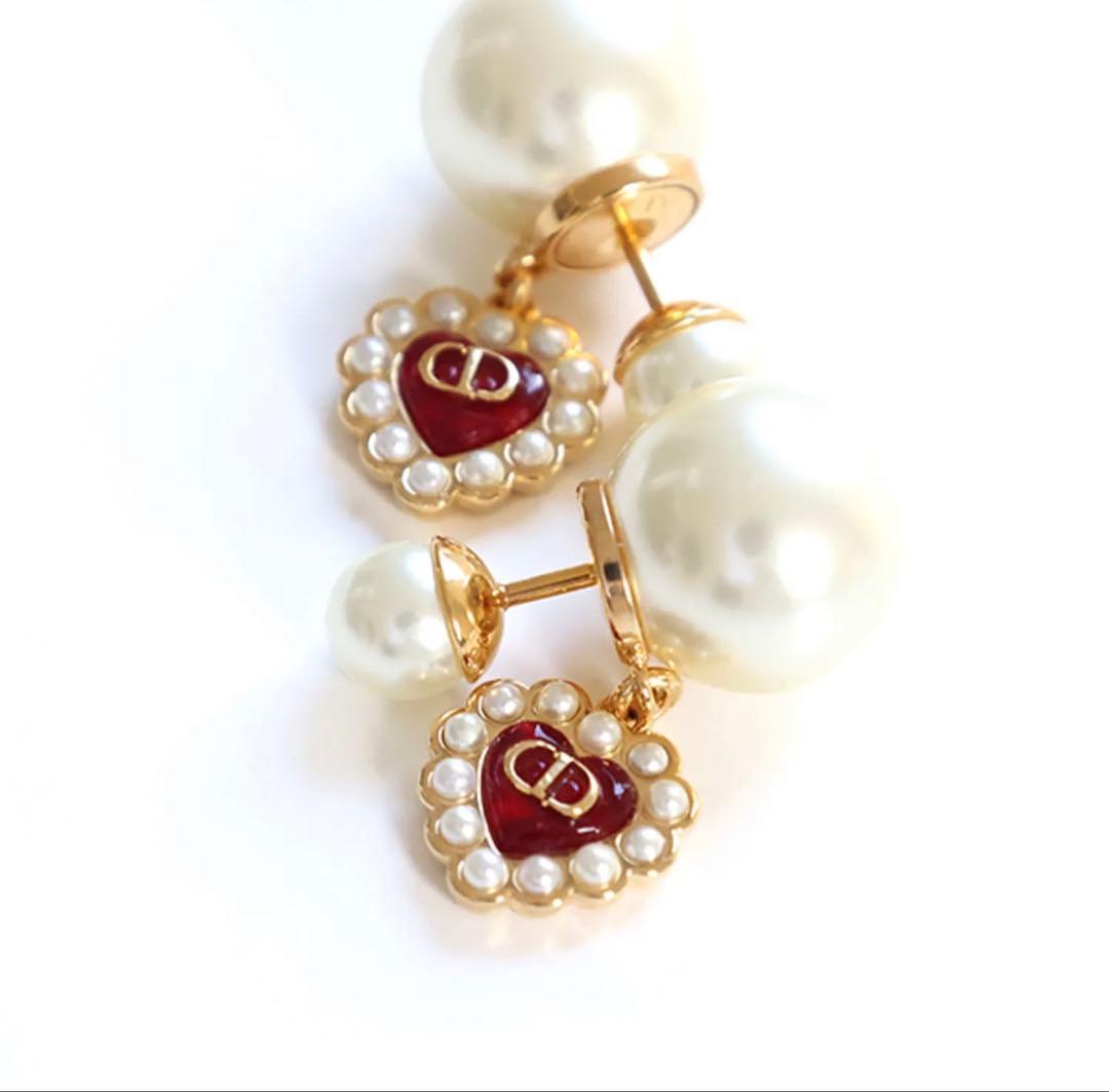 【新品未使用】Dior Tribales Heart ハートピアス14日迄出品
