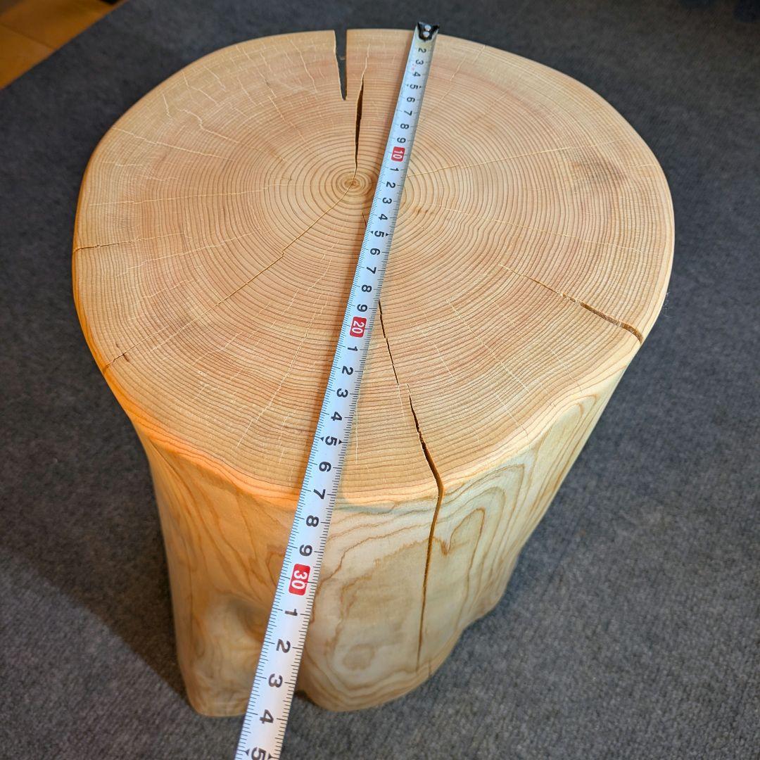 檜　切り株　丸太　椅子　スツール　 高さ約42.5cm
