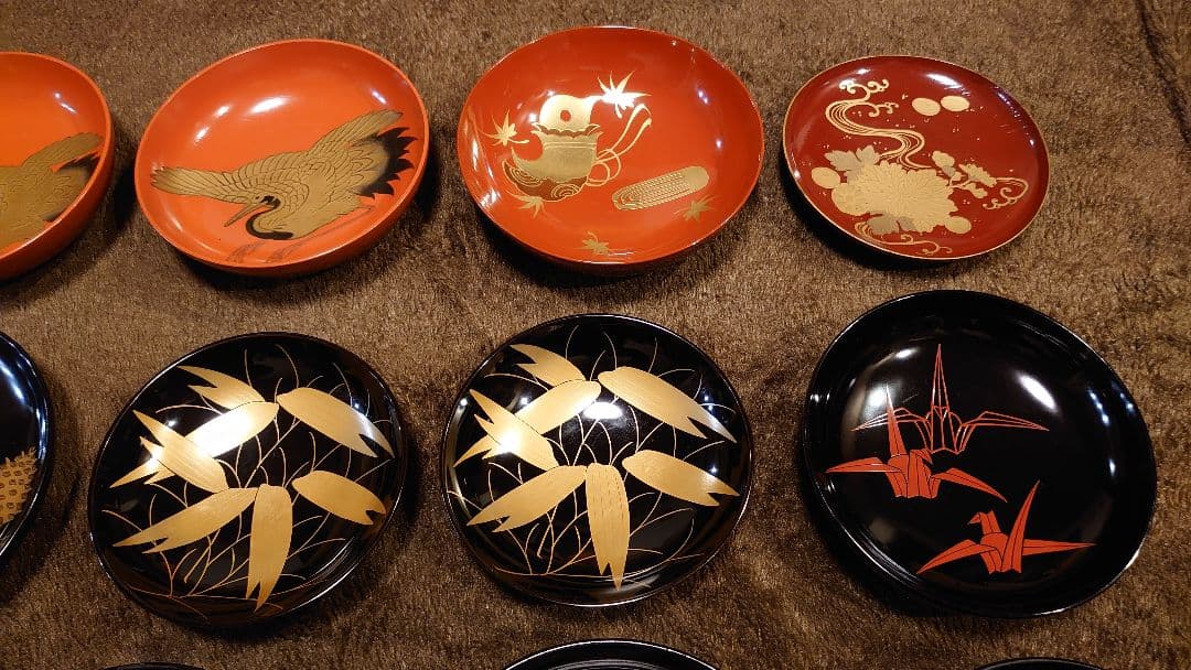 輪島塗　漆器　金蒔絵　蒔絵　蔵出し　１２客