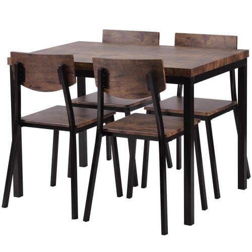 ダイニングセット 4人掛け 二人用 四人用 四角いテーブル チェア 5点セット