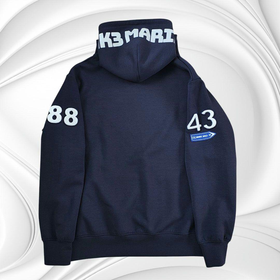 極美品★muta MARINE ムータマリン プルオーバーパーカーネイビー L