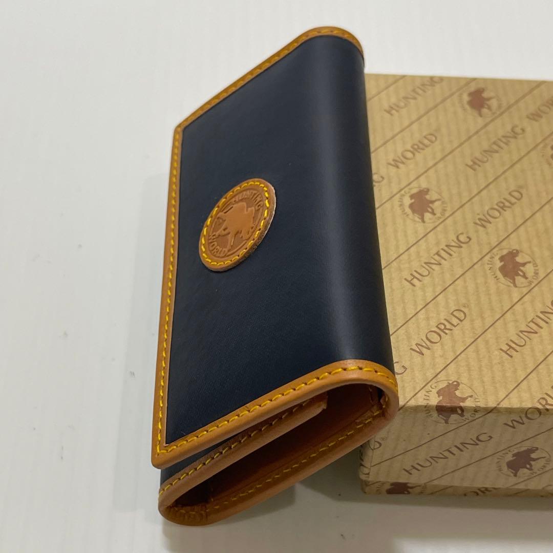 新品未使用【HUNTING WORLD】 バチュークロス 6連キーケース ブルー