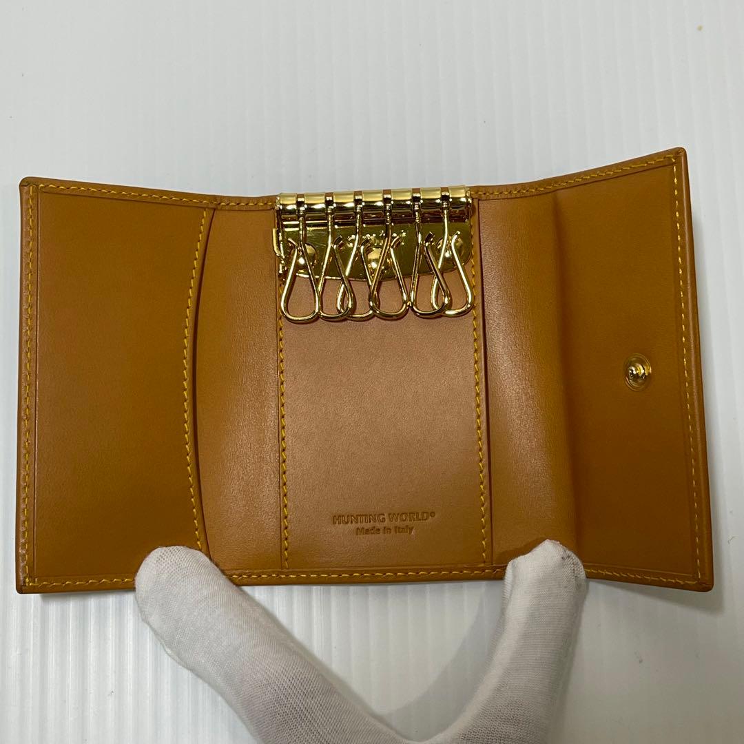 新品未使用【HUNTING WORLD】 バチュークロス 6連キーケース ブルー