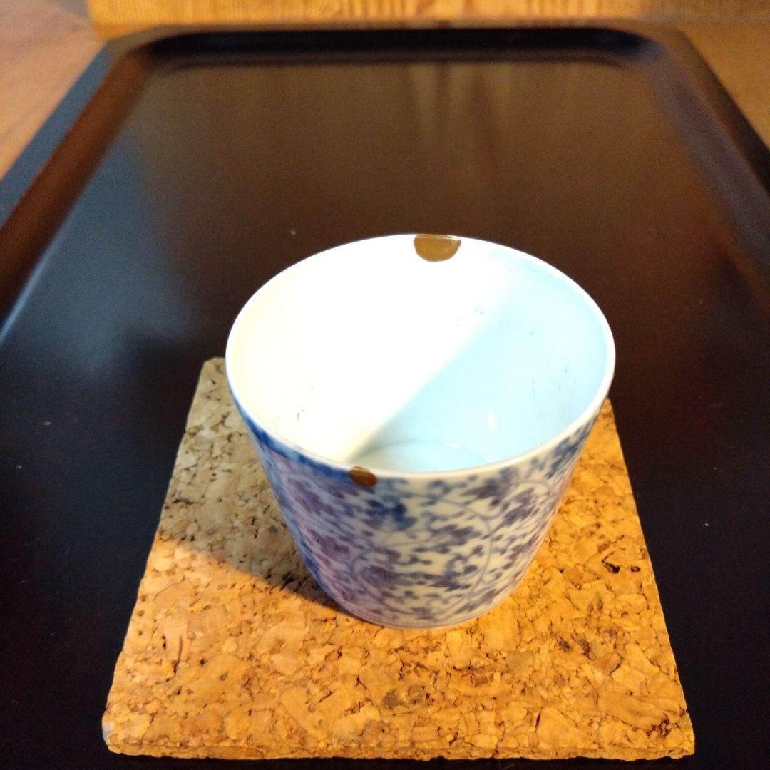 古伊万里花唐草　蕎麦猪口