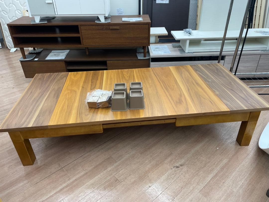 3段階 伸長式モダンデザインこたつテーブル