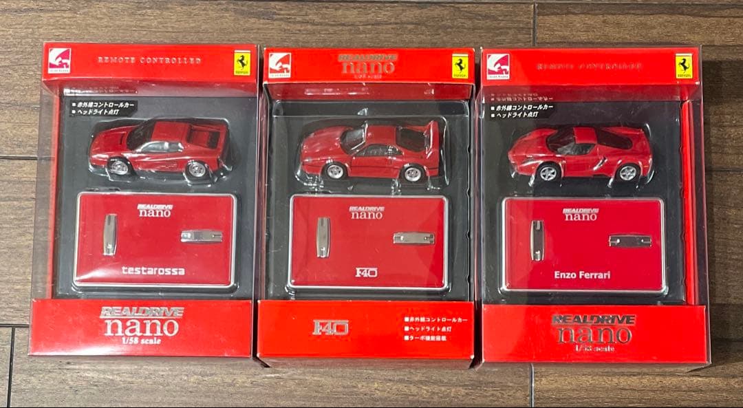 REALDRIVE nano 1/58 フェラーリ 赤外線RCカー 3台セット