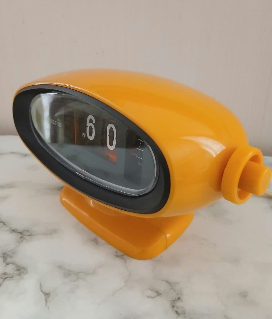 SEIKO パタパタ時計 昭和 DP618 イエロー 50/60Hz レア時計