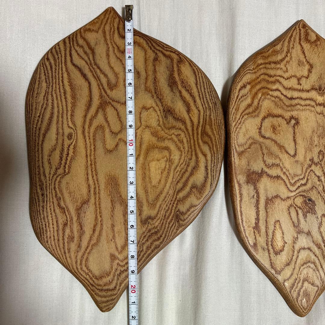 欅　樹皮葉型　銘々皿　6枚セット