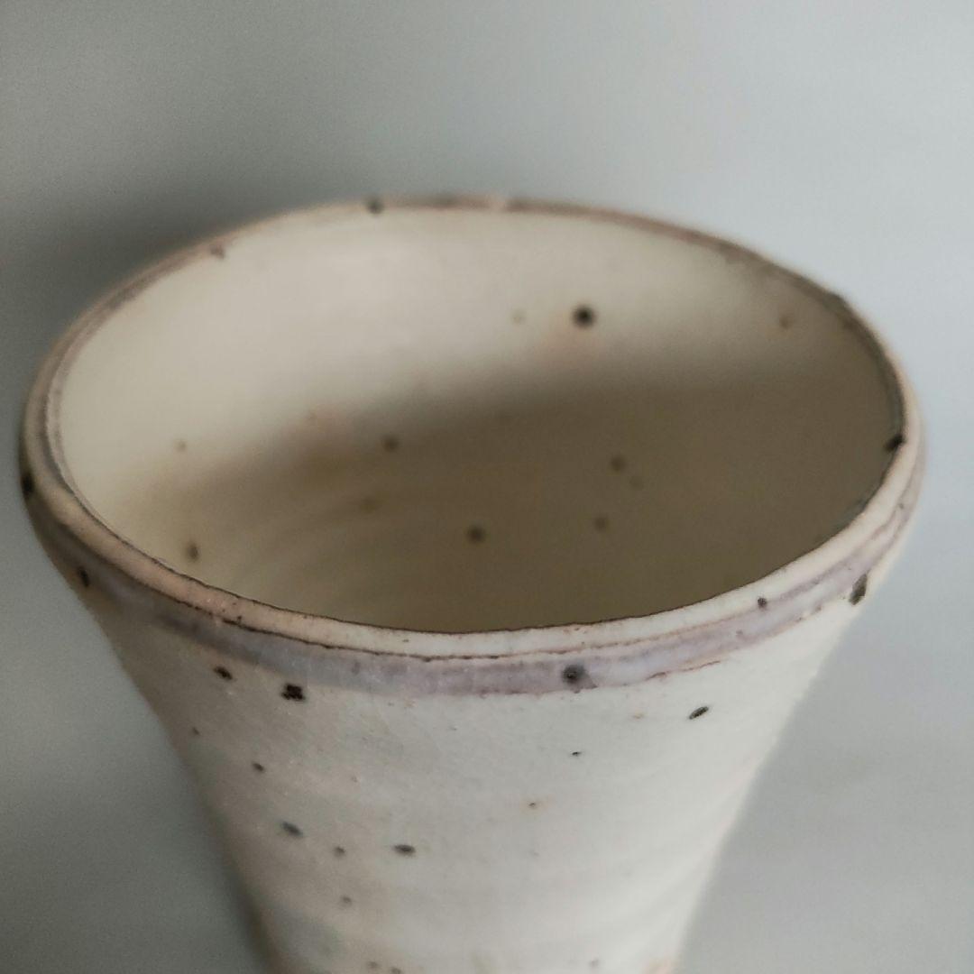青木亮　粉引カップ　粉引湯呑