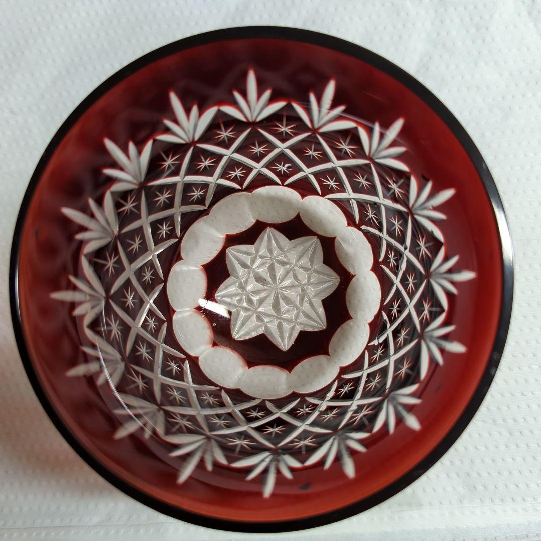 赤と青の江戸切子グラスセット