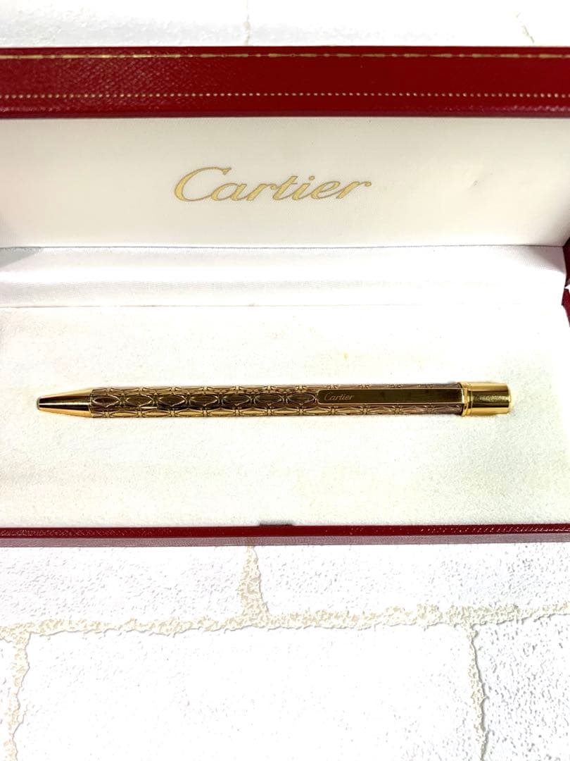 Cartier カルティエ サントス C ドゥ 2C ボールペン ゴールド箱付き