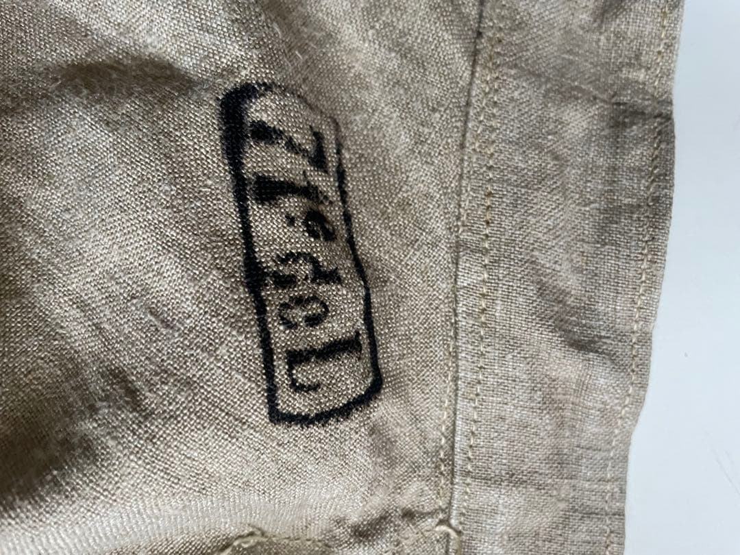 1920's フランス軍　リネン　ボージョン・ジャケット　Bourgeron