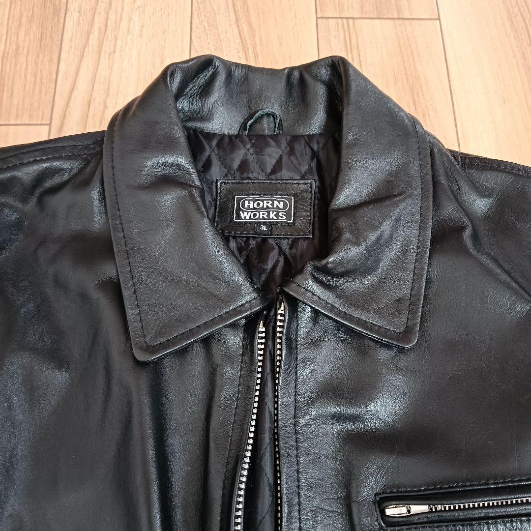 ホーン ワークス HORN WORKS レザー ダブルライダースジャケット 3L