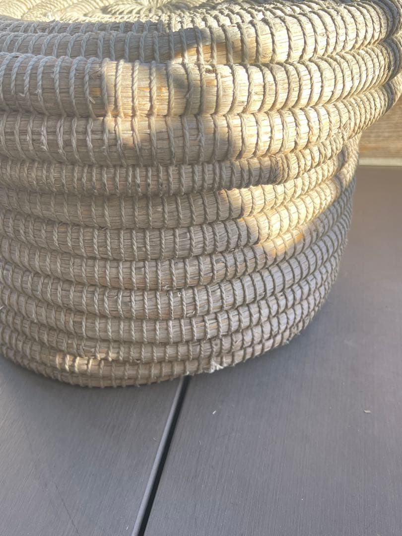 銅火鉢、火箸、天然素材 手編みバスケット