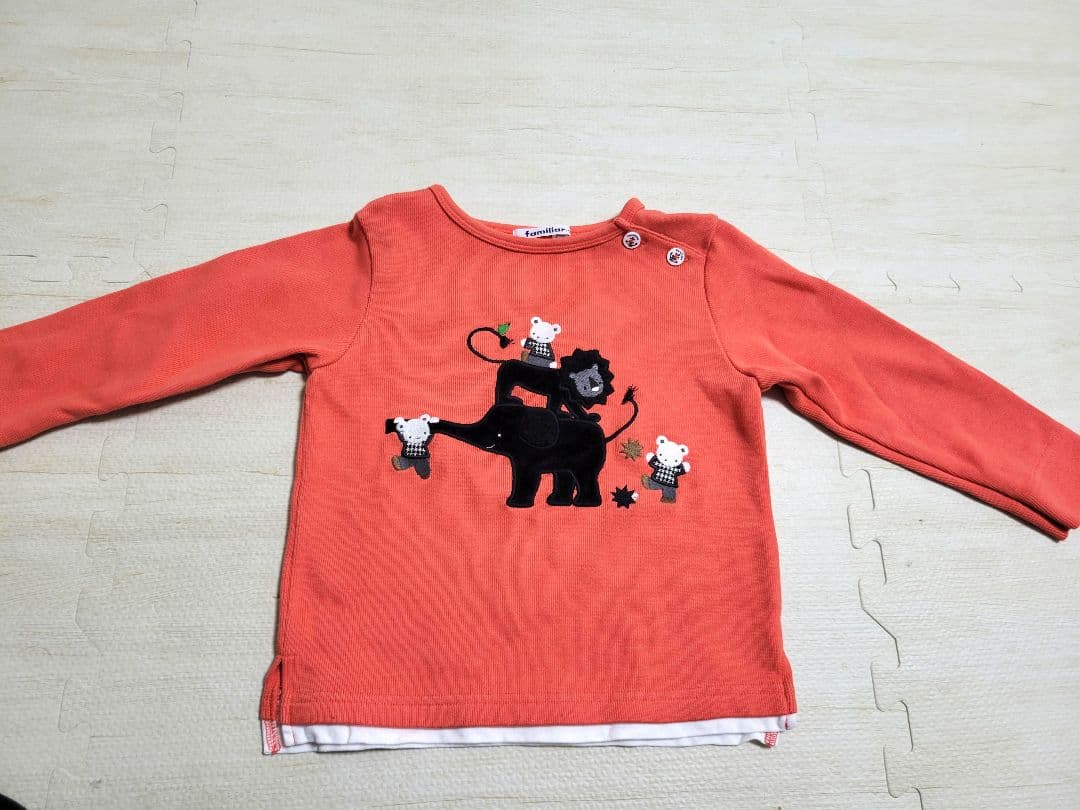 familiar　ファミリア　現行　ライオン　オレンジ　100 　トレーナー