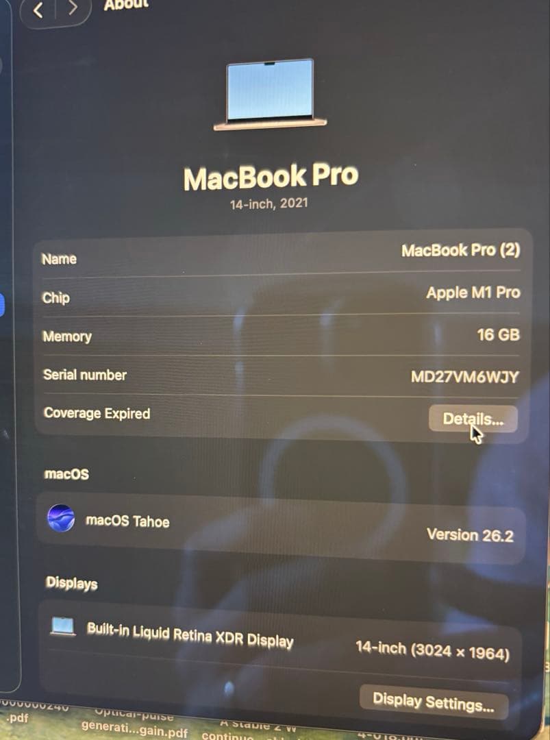 美品 Macbook Pro M1 2021 16GB 14inch 512GB