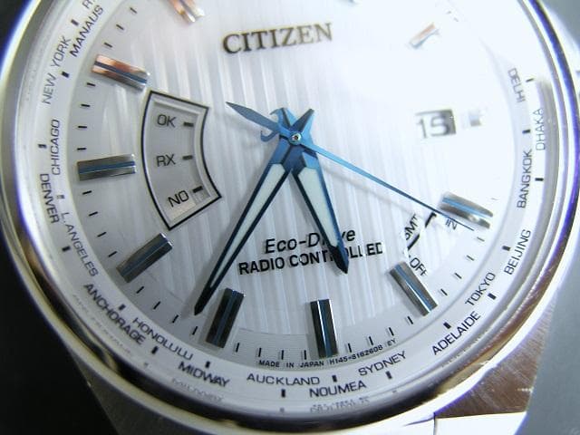 良品動作良_Citizenワールドタイムソーラー電波_ CB0160/H145
