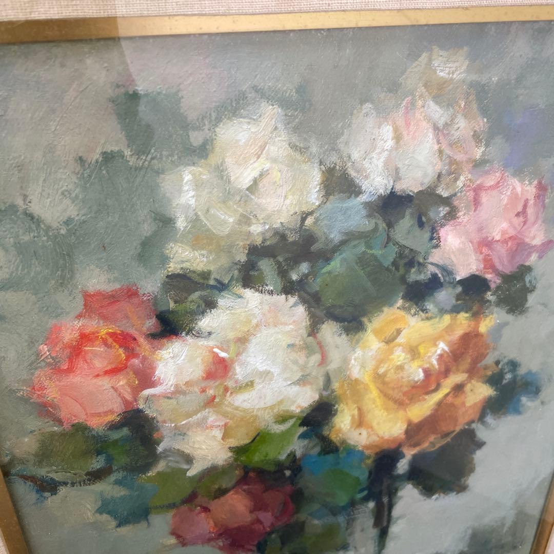 山崎翠祥 薔薇 1981 油絵　絵画