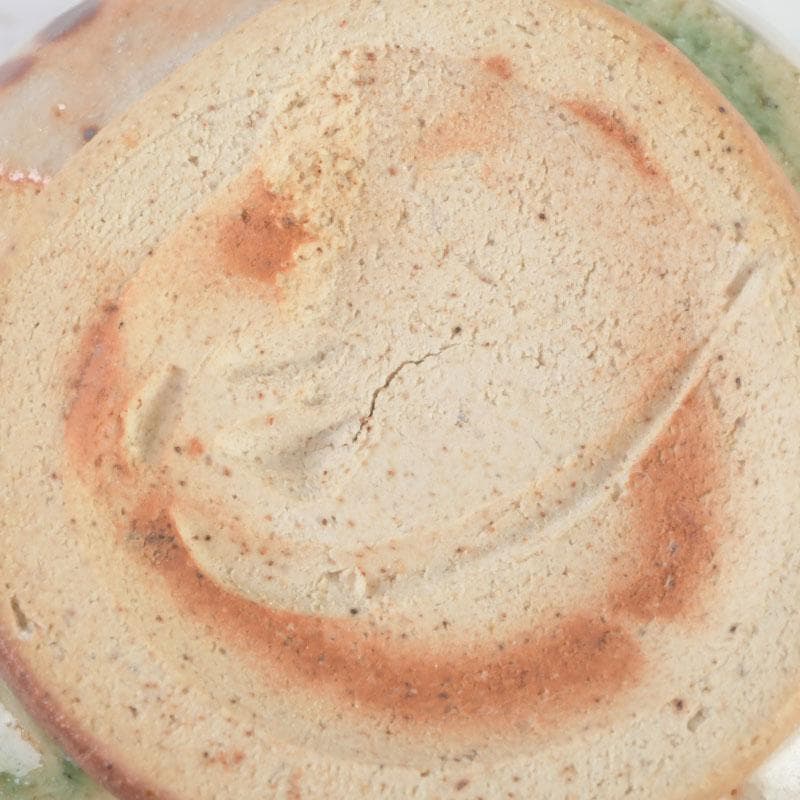 マサオ 煎茶道具　織部焼　煎茶碗　十客　陶印有　時代箱　V　9322