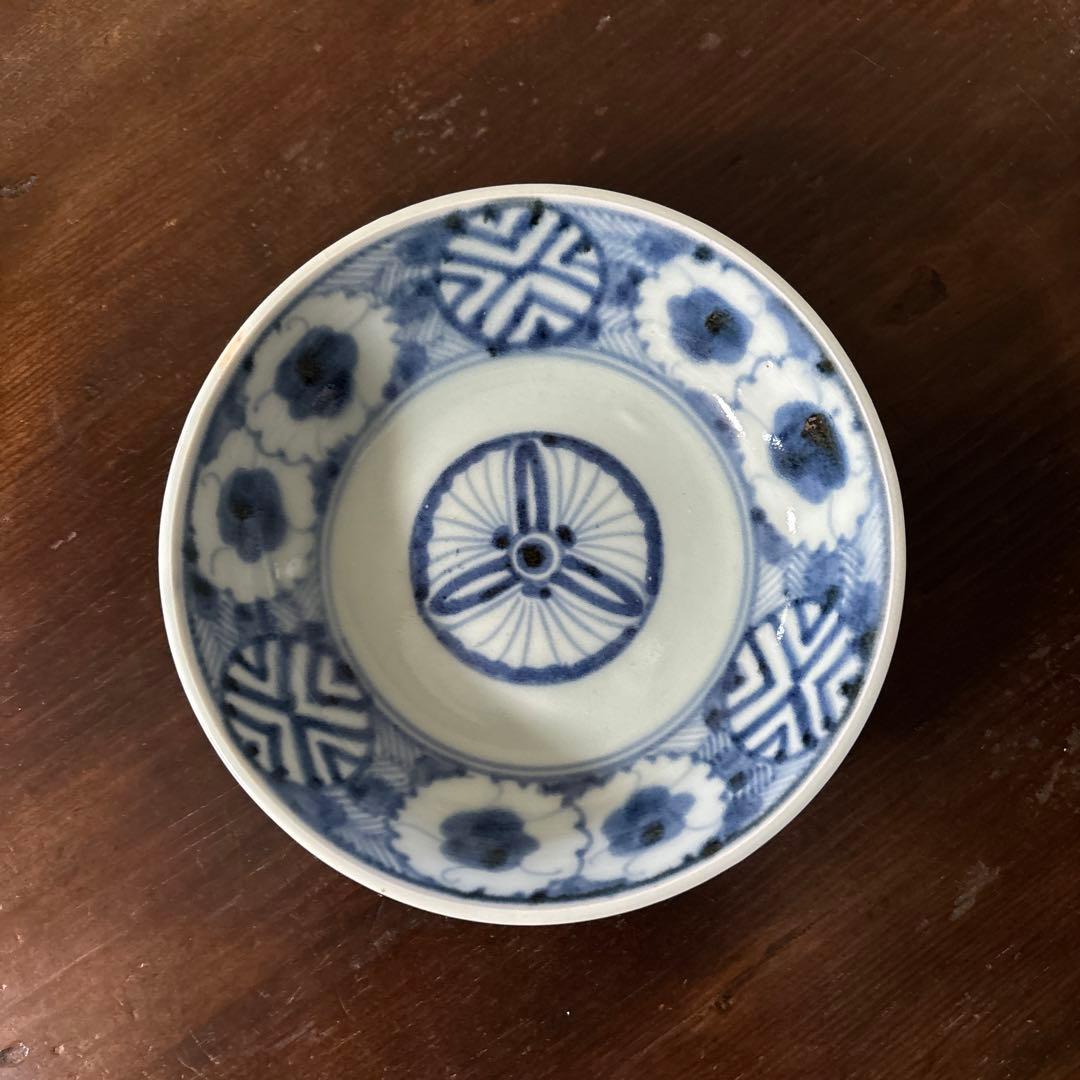 古伊万里膾皿5点内1点ヒビ有り　古道具　骨董　アンティーク　白磁　酒器　検:李朝