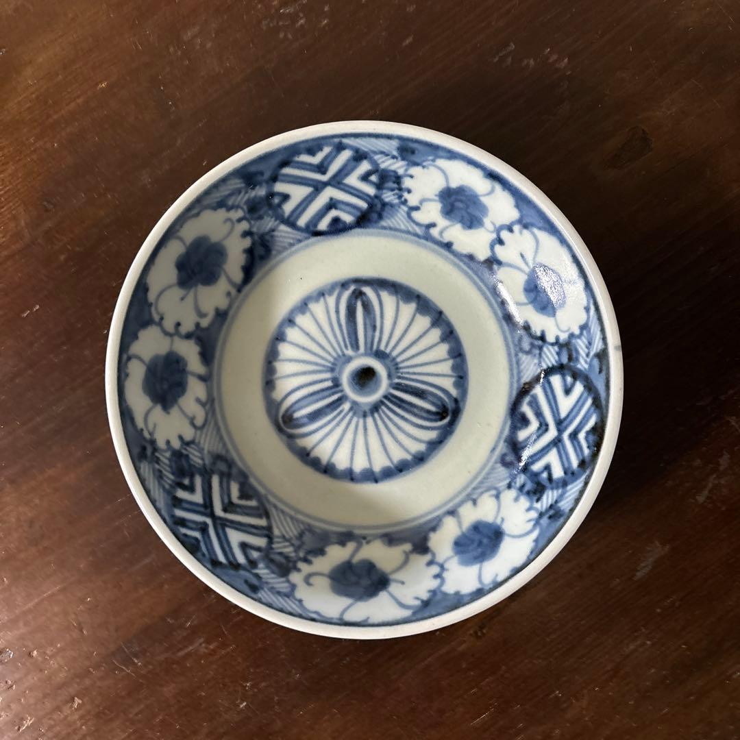 古伊万里膾皿5点内1点ヒビ有り　古道具　骨董　アンティーク　白磁　酒器　検:李朝