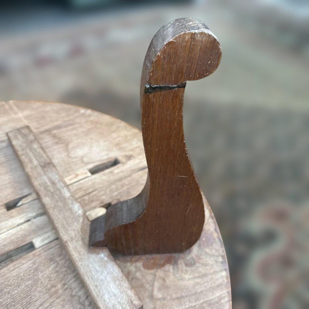 瞬間的お値下げ‼️ヴィンテージ　希少品　猫脚　ちゃぶ台❗️木製円形テーブル