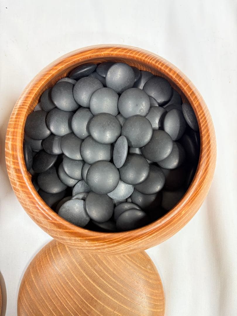 碁盤 碁石付き 希少 囲碁 碁石 本蛤碁石 碁盤セット　19.5kg