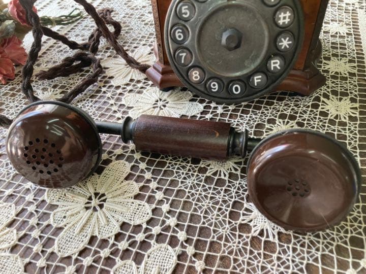 イタリア製 テレフォン 電話機 象嵌細工 インテリア ビンテージ アンティーク