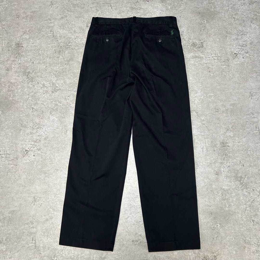 美品 ポロバイラルフローレン 黒 ポロチノ Ethan Pant W32 L30