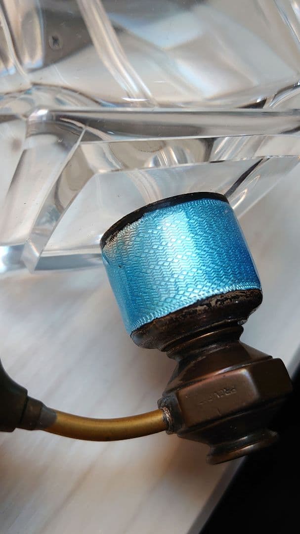 アンティーク香水瓶 アトマイザー パフュームボトル エナメル ティファニーブルー