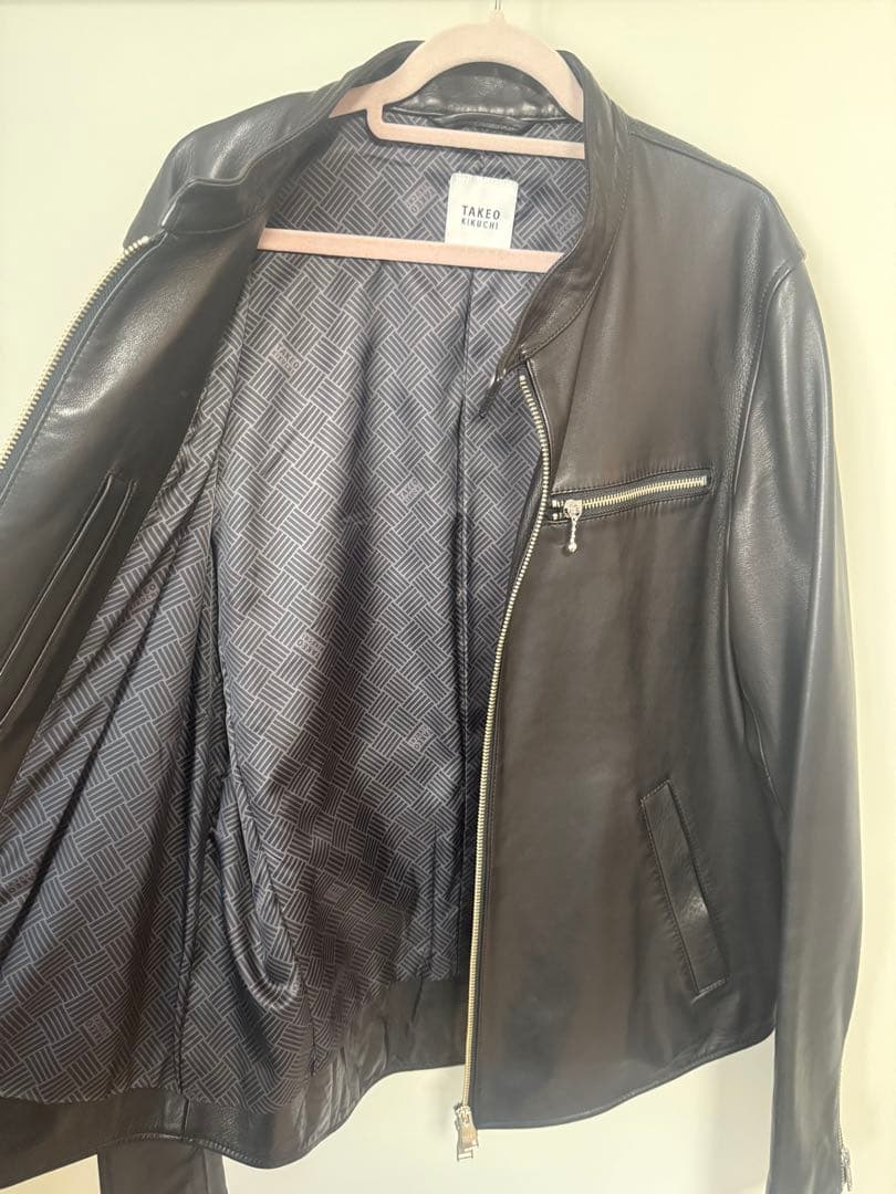 レザーライダースジャケット　TAKEOKIKUCHI
